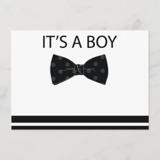 ボウタイベビーシャワー招待状 招待状