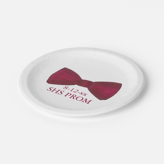 ボウタイボウティフォーマルプ結婚ロムのカスタムプレート ペーパープレート (アングル)
