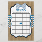 ボウタイボーイ赤ちゃんシャワーゲーム財布/ビンゴ (裏面)