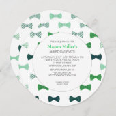 ボウタイラウンドボーイ誕生日パーティー招待状 招待状 (正面/裏面)