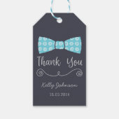 ボウタイリトルマンベビーシャワーメッセージカード ギフトタグ (正面)