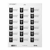 ボウタイ付きブラックタキシード ラベル (フルシート)