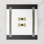 ボウタイ座席表、フードカード、ブラック、フェイク金ゴールド プレイスカード (外部開封)