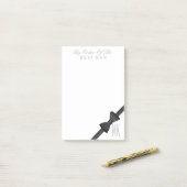 ボウタイ花婿介添人グロモンズ結婚式の引き出物 ポストイット (デスク上)