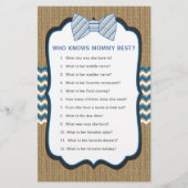 ボウタイ赤ちゃんシャワーゲーム誰が母を知って、ベビー食品 チラシ (裏面)