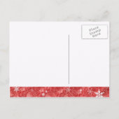 ボウタイ雪だるまキッズウィンターバースデーパーティー インビテーションポストカード (裏面)