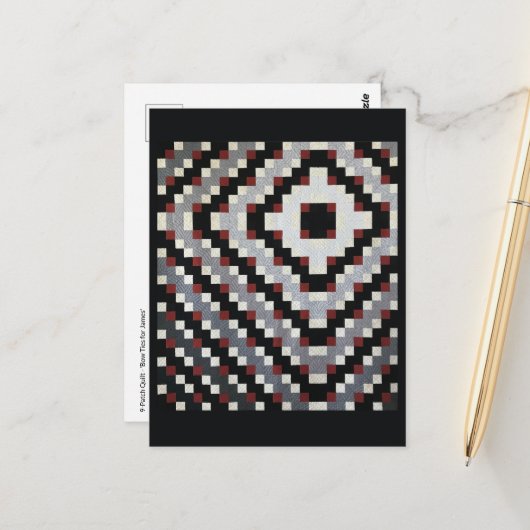 ボウタイ9 – パッチキルトポストカード ポストカード (正面/裏面インサイチュ)