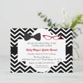 ボウタイ&グラスジェンダーリビールパーティの招待状 招待状 (スタンド正面)