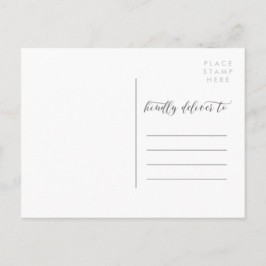 ボウタイ – ゲイウェディング日付を保存 案内ポストカード (裏面)