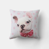 ボウタフランスのイ付きブルドッグ クッション (裏面)