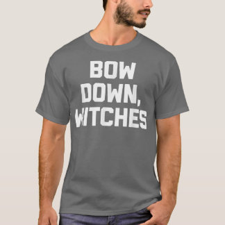 ボウダウンウィッチおもしろいことわざ皮肉かわいい魔女 Tシャツ