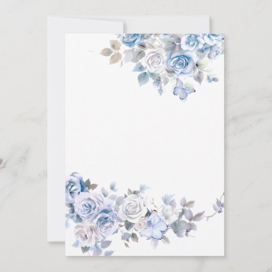 ボウダスティーフローラクレスト甘い男の赤ちゃんベビーシャワー 招待状 (裏面)