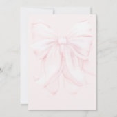 ボウティフル1歳の誕生日ピンクボウガールズ 招待状 (裏面)