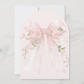 ボウティフル1歳の誕生日フローラボウガール 招待状 (裏面)