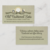 ボウディナープレートシェフケータリング名刺 名刺 (正面/裏面)