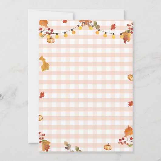 ボウトラックカボチャ1st誕生日秋秋フローラ 招待状 (裏面)