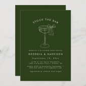 ボウドリンクストックザバーカップルシャワー招待状 招待状 (正面/裏面)