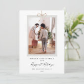 ボウノットモダンフォトハッピストホリデイズクリスマス  シーズンカード (スタンド正面)