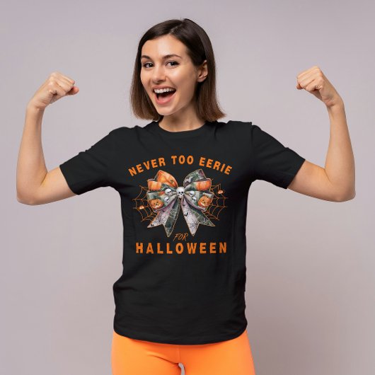 ボウハロウィーンは決して不気味なおもしろいパーティー Tシャツ
