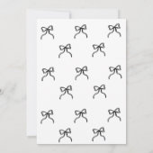 ボウハンドカップル図解入りの、写真付きのシャワーの招待状 招待状 (裏面)