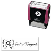 ボウパーソナライズされたネームのスタンプ セルフインキングスタンプ (インサイチュ)