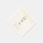 ボウパールスアンドプロセッコブライダルシャワー スタンダードカクテルナプキン (角)