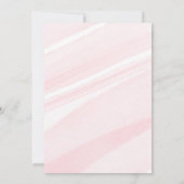 ボウピンクのコケット赤ちゃんシャワー 招待状 (裏面)