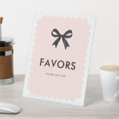 ボウピンクブライダルシャワーの好意 台座サイン (インサイチュ)