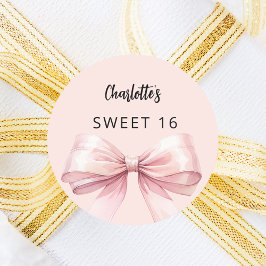 ボウピンク甘い16 ラウンドシール