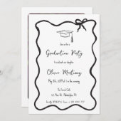 ボウファンシー卒業招待状と発表 招待状 (正面/裏面)