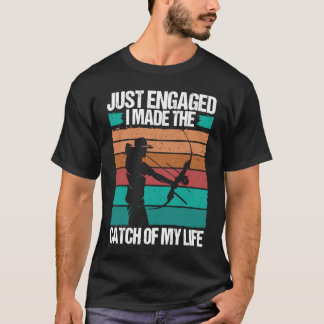 ボウフィッシャー 婚約 私の一生の釣り ボウフィッシング M Tシャツ