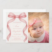 ボウフィー誕生日招待状と写真 招待状 (正面/裏面)