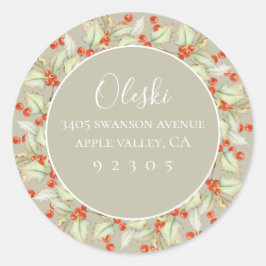 ボウフオブホリーリース差出人住所ステッカー ラウンドシール