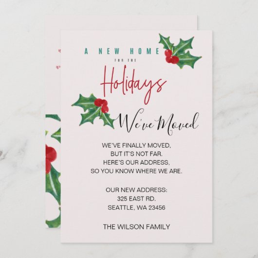 ボウフズオブホリー引っ越しましたホリデーアナウンス (正面/裏面)