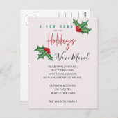 ボウフズオブホリー引っ越しましたホリデーアナウンス ポストカード (正面/裏面)