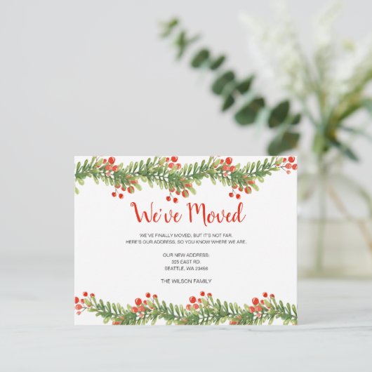 ボウフズオブホリー引っ越しましたホリデーアナウンス ポストカード (スタンド正面)