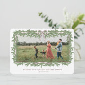 ボウフレームクリスマスリースクリスマスカード シーズンカード (スタンド正面)