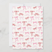 ボウフレームコケットブライダルブランチのシャワー招待 招待状 (裏面)