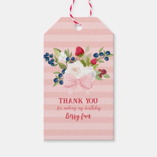 ボウフローライチゴ誕生日ベリーファースト特典 ギフトタグ (正面)