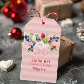 ボウフローライチゴ誕生日ベリーファースト特典 ギフトタグ