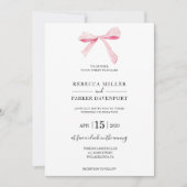 ボウフローラエレガントトレンディー結婚式招待状 招待状 (正面)