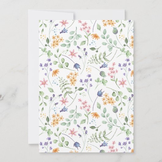 ボウフローラエレガントトレンディー結婚式招待状 招待状 (裏面)