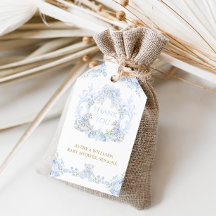 ボウフローラクレスト素朴ブルーボーイベビーシャワー