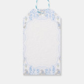 ボウフローラクレスト素朴ブルーボーイベビーシャワー ギフトタグ (裏面)