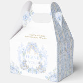 ボウフローラクレスト素朴ブルーボーイベビーシャワー フェイバーボックス (裏面)