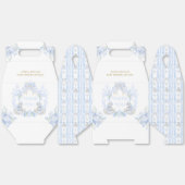 ボウフローラクレスト素朴ブルーボーイベビーシャワー フェイバーボックス (見開き)