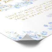 ボウフローラテディベアクレストベビーシャワーゲストブック ポスター (角)