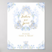 ボウフローラテディベアクレストボーイベビーシャワーバー ポスター (正面)