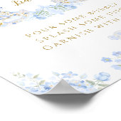 ボウフローラテディベアクレストボーイベビーシャワーバー ポスター (角)