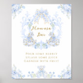 ボウフローラテディベアクレストボーイベビーシャワーバー ポスター (正面)